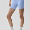 5" Airbrush-shorts med High-Waist – lys Provence-blå