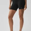 5" Airbrush-sykkelshorts med High-Waist – svart