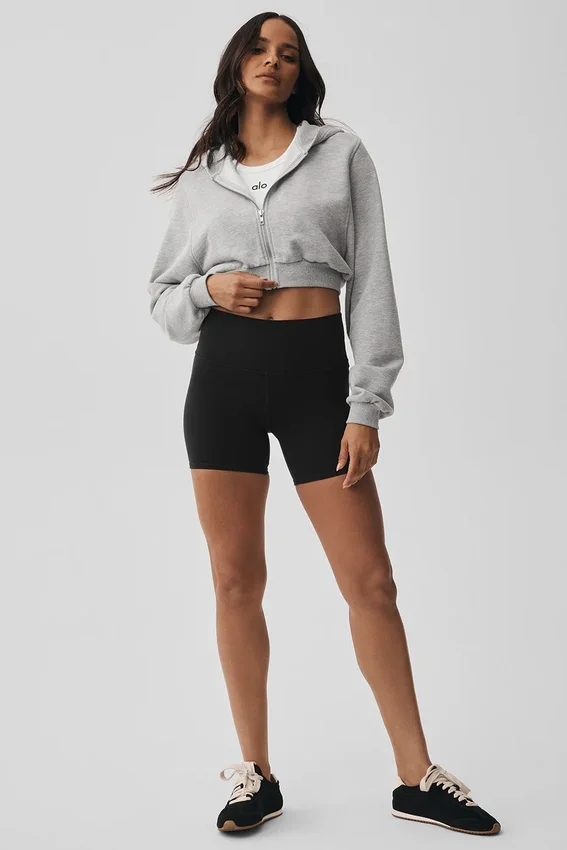 Sweet Escape-hettegenser med glidelås – Athletic Heather Grey