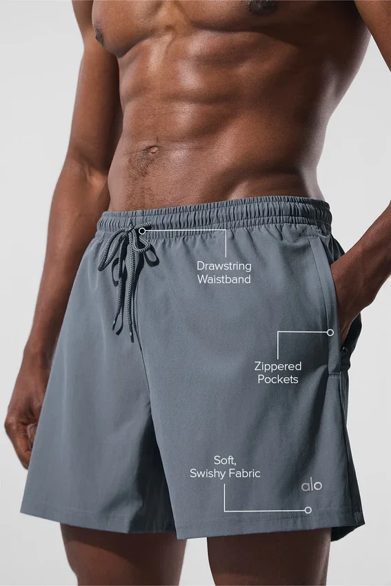 5" Circuit Shorts – Steel Grey