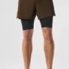 5" Revival 2-i-1 Shorts – Espresso/svart