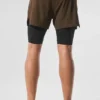 5" Revival 2-i-1 Shorts – Espresso/svart