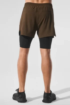 5″ Revival 2-i-1 Shorts – Espresso/svart