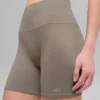 5" sømløse ribbede Favorite-Shorts – lys kakao