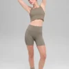 5" sømløse ribbede Favorite-Shorts – lys kakao