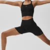 5" sømløse ribbede Favorite-Shorts – svart
