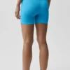 5" sømløse ribbestrikkede Favorite-Shorts – azurblå