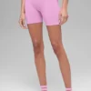 5" sømløse ribbestrikkede Favorite-Shorts – Candy Heart Pink