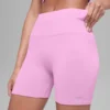 5" sømløse ribbestrikkede Favorite-Shorts – Candy Heart Pink