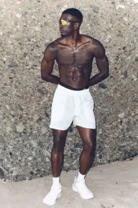 5" Traction løpeshorts – hvit