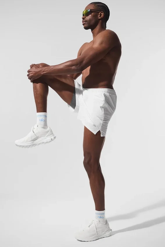 5" Traction løpeshorts – hvit