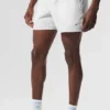 5" Traction løpeshorts – hvit