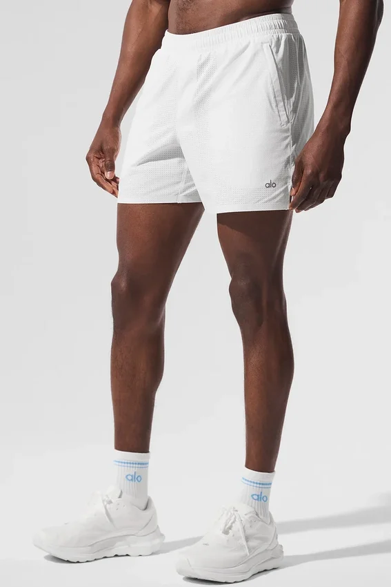 5" Traction løpeshorts – hvit