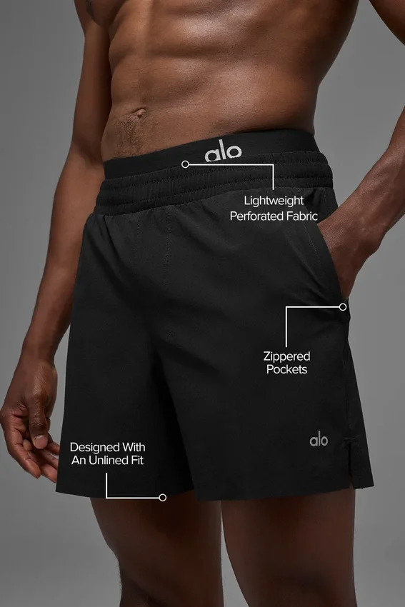 5" Traction løpeshorts – svart