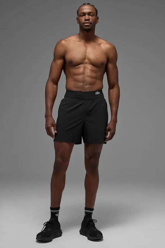5" Traction løpeshorts – svart