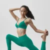 7/8 Airbrush Legging med High-Waist og Airbrush-mønster – Emerald Isle