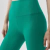 7/8 Airbrush Legging med High-Waist og Airbrush-mønster – Emerald Isle