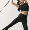 7/8-Airbrush Legging med høy midje – svart