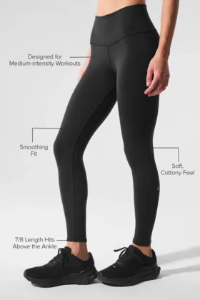 7/8-Airbrush Legging med høy midje – svart