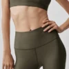 7/8 High-Waist Airlift Legging – Olive Tree