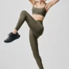 7/8 High-Waist Airlift Legging – Olive Tree