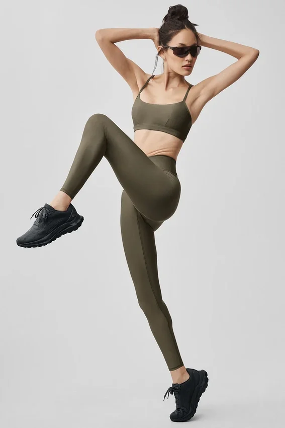 7/8 High-Waist Airlift Legging – Olive Tree