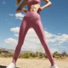 7/8 High-Waist Airlift Legging – Pink Wild Rose