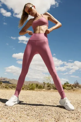 7/8 High-Waist Airlift Legging – Pink Wild Rose