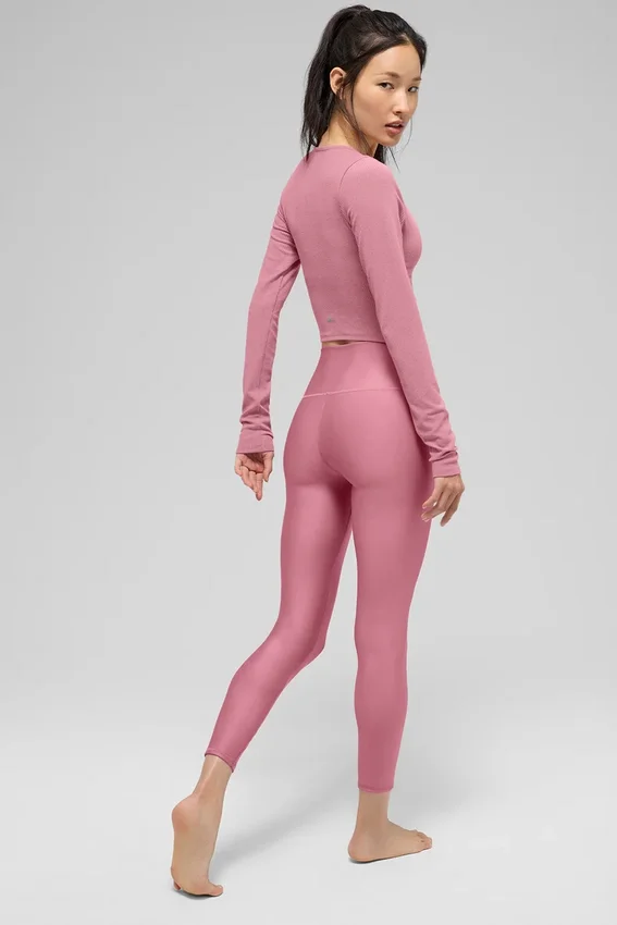 7/8 High-Waist Airlift Legging – Pink Wild Rose