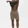 7" bomulls- og kashmirshorts «Ever Soft» – Gravel