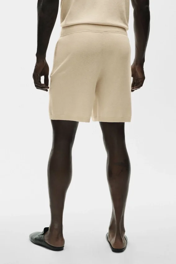7" bomulls- og kashmirshorts «Ever Soft» – Sandy Beige