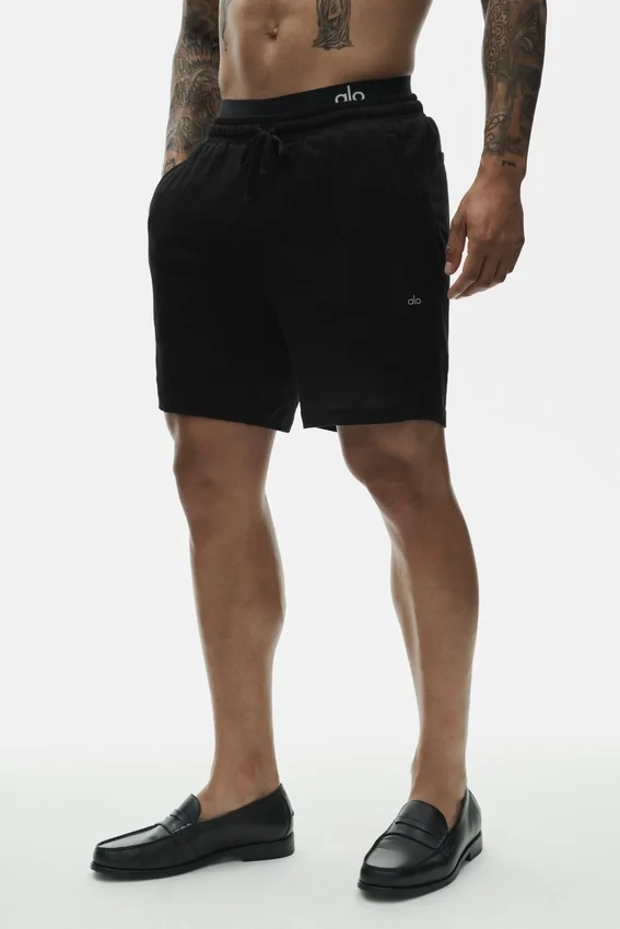 7" Coastal-shorts i linjersey – svart
