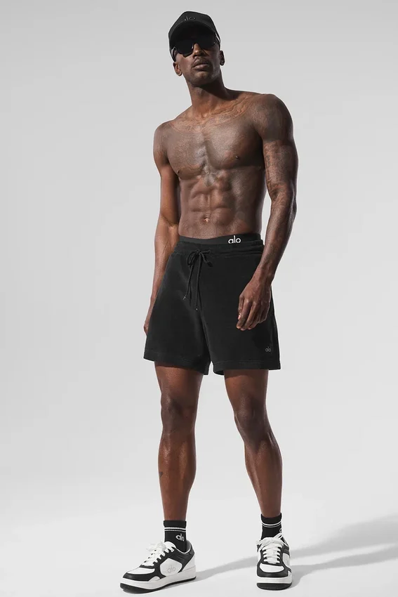 7" Coastal Terry-shorts – svart