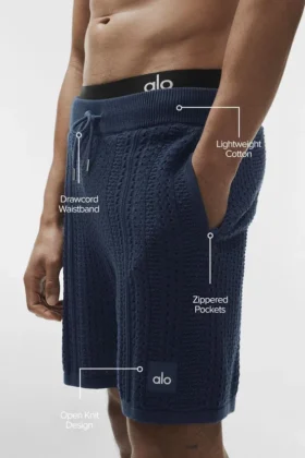 7″ Coastline Knit-shorts – marineblå