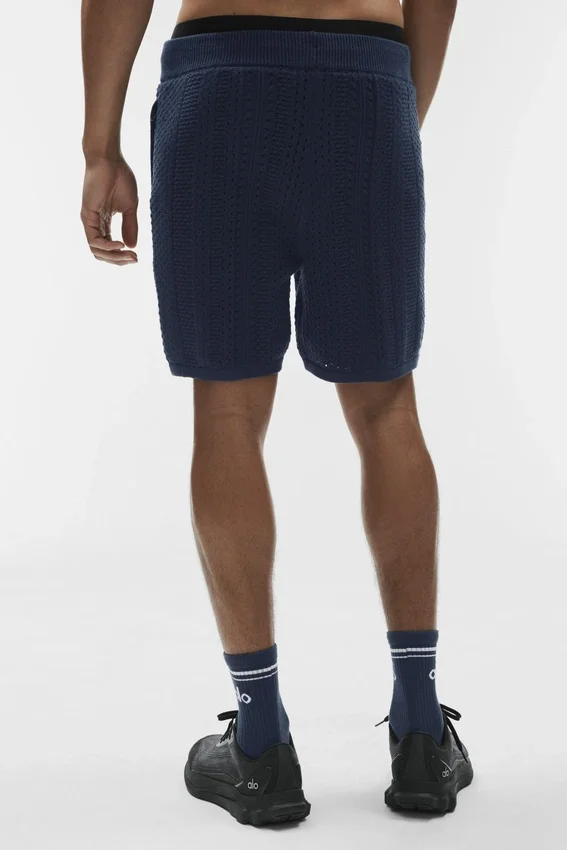 7" Coastline Knit-shorts – marineblå