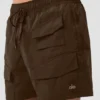 7" Crinkle Nylon Excursion Cargo-shorts – Espresso