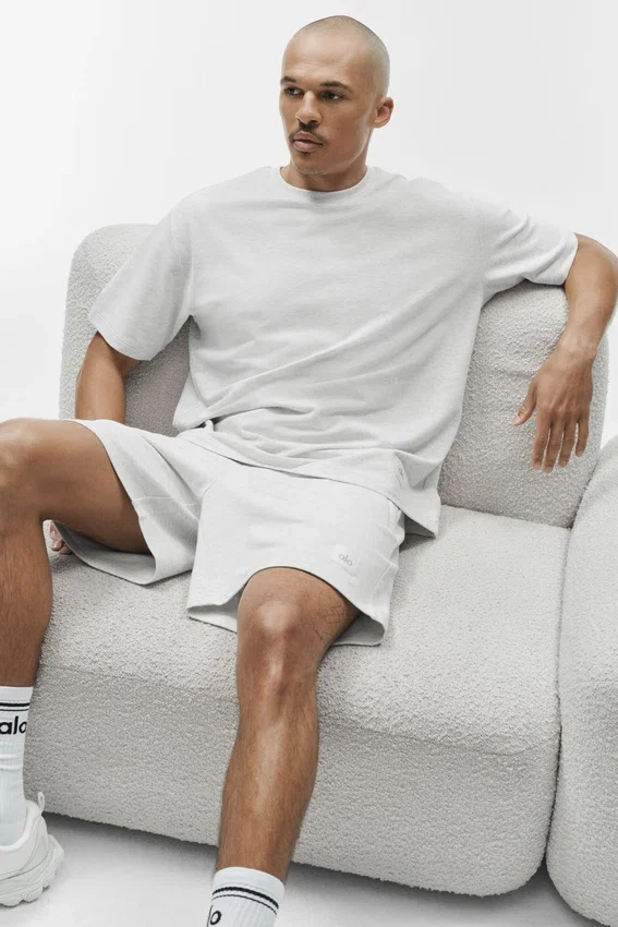 7" Double Take-shorts – White Heather