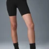 7" High-Waist sykkelbukser – svart