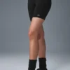 7" High-Waist sykkelbukser – svart