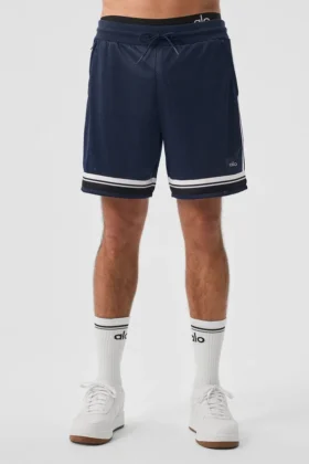 7" Key Mesh basketballshorts – marineblå