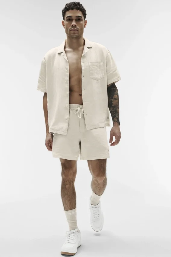 7" Linen Days Shorts – Bone