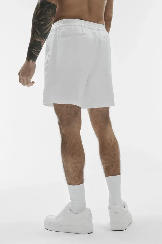 7" Linen Days-shorts – hvit