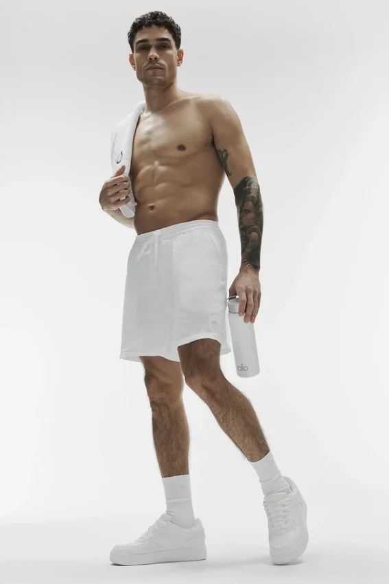 7" Linen Days-shorts – hvit