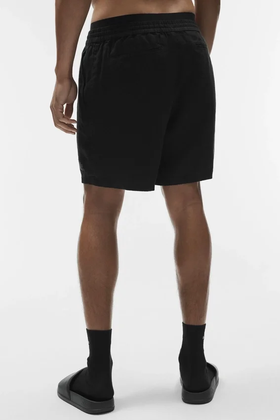 7" Linen Days-shorts – svart