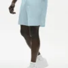 7" linjersey-shorts i kyststil – Seaside Blue