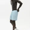 7" linjersey-shorts i kyststil – Seaside Blue