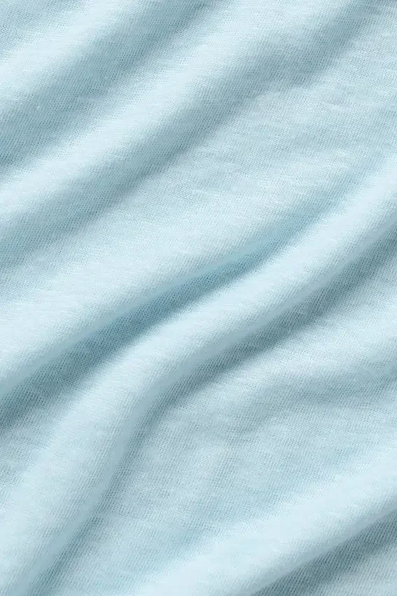 Langermet genser i linjersey «Coastal» – Seaside Blue