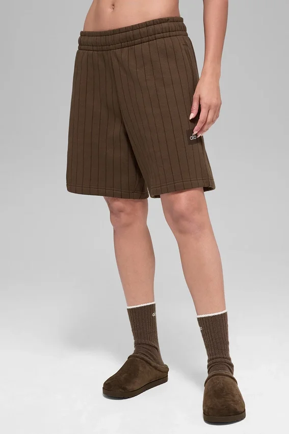 7" Pinstripe Shorts – Espresso Pinstripe