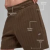 7" Pinstripe Shorts – Espresso Pinstripe
