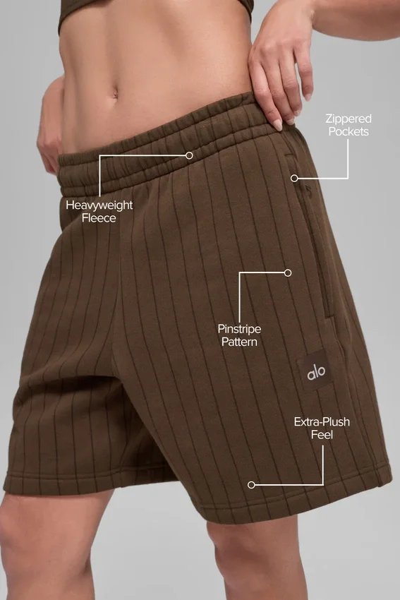 7" Pinstripe Shorts – Espresso Pinstripe